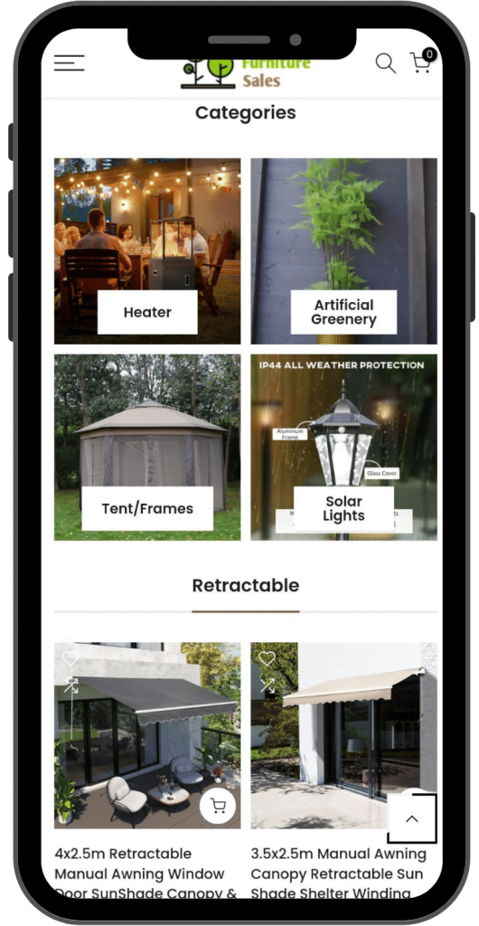 Garden Furniture Sale - web Design Agency