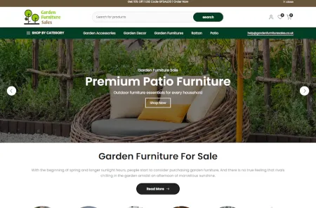 Premium patio furniture - Web Design Agency