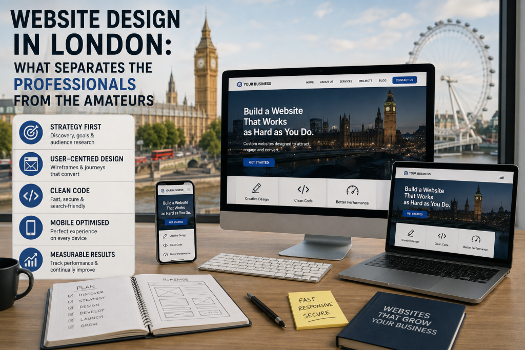 Website Design in London: What Separates the Professionals From the Amateurs