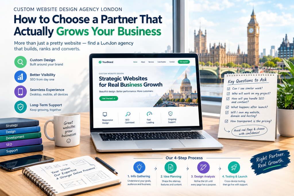 Custom Website Design Agency London: How to Choose a Partner That Actually Grows Your Business